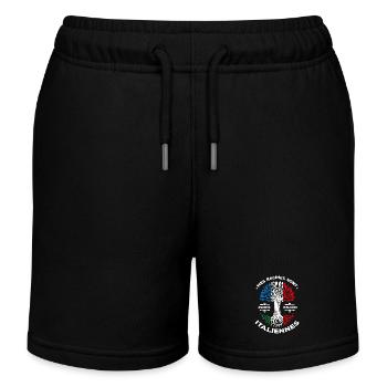 Meine Wurzeln sind italienische Baum Frankreich Italien - Kinder Organic Joggingshorts Mini Bolter von Stanley/Stella - Schwarz - Vorne