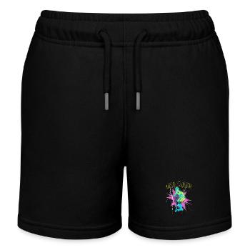 Freestyle Scooter | Children's Gift - Kids Organic Sweat Shorts by Stanley/Stella - black - Front