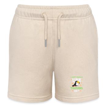 Toucan Bird Toucan - Kids Organic Sweat Shorts by Stanley/Stella - soft Ecru - Front
