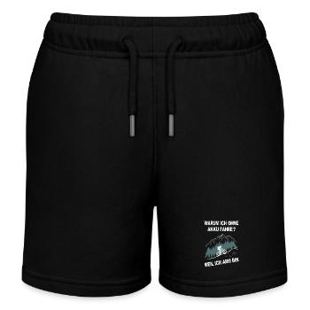 E-Bike, Mountainbike, bergauf, radfahren, Berge - Kinder Organic Joggingshorts Mini Bolter von Stanley/Stella - Schwarz - Vorne
