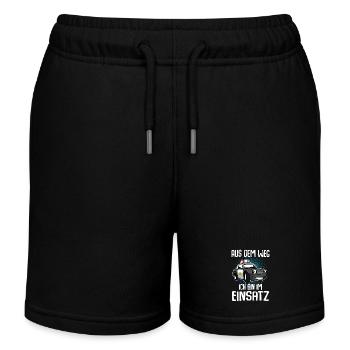 Aus Dem Weg Ich Bin Im Einsatz - Kinder Organic Joggingshorts Mini Bolter von Stanley/Stella - Schwarz - Vorne