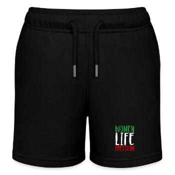 Women Life Freedom Frau Frauen Frauenrechte Iran - Kinder Organic Joggingshorts Mini Bolter von Stanley/Stella - Schwarz - Vorne