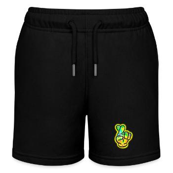 Graffiti Hand – Crossed Fingers Zeichen. - Kinder Organic Joggingshorts Mini Bolter von Stanley/Stella - Schwarz - Vorne