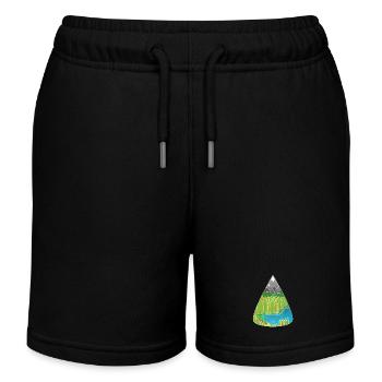 Alpen Bergsee Waldzauber - Kinder Organic Joggingshorts Mini Bolter von Stanley/Stella - Schwarz - Vorne