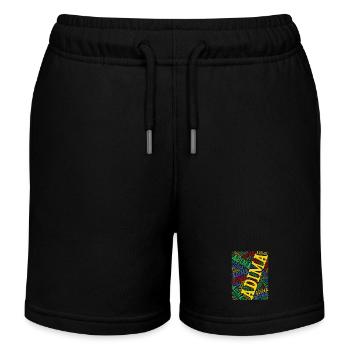Adima word cloud collage word art t-shirt - Kids Organic Sweat Shorts by Stanley/Stella - black - Front