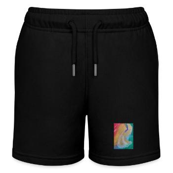 Rainbow Angel - Angel of Harmony - Angel Image - Kids Organic Sweat Shorts by Stanley/Stella - black - Front