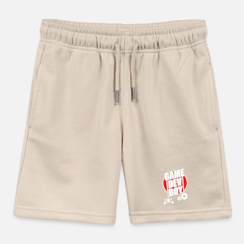 Game developer Kids Organic Sweat Shorts by Stanley/Stella