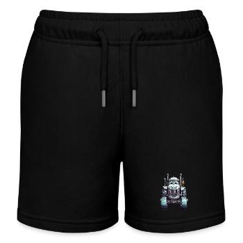 Traktor mit Augen - Kinder Organic Joggingshorts Mini Bolter von Stanley/Stella - Schwarz - Vorne
