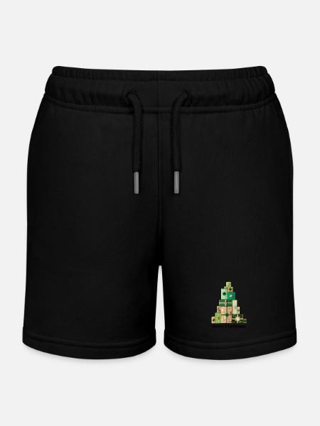 Mess - Kids Organic Sweat Shorts by Stanley/Stella - black