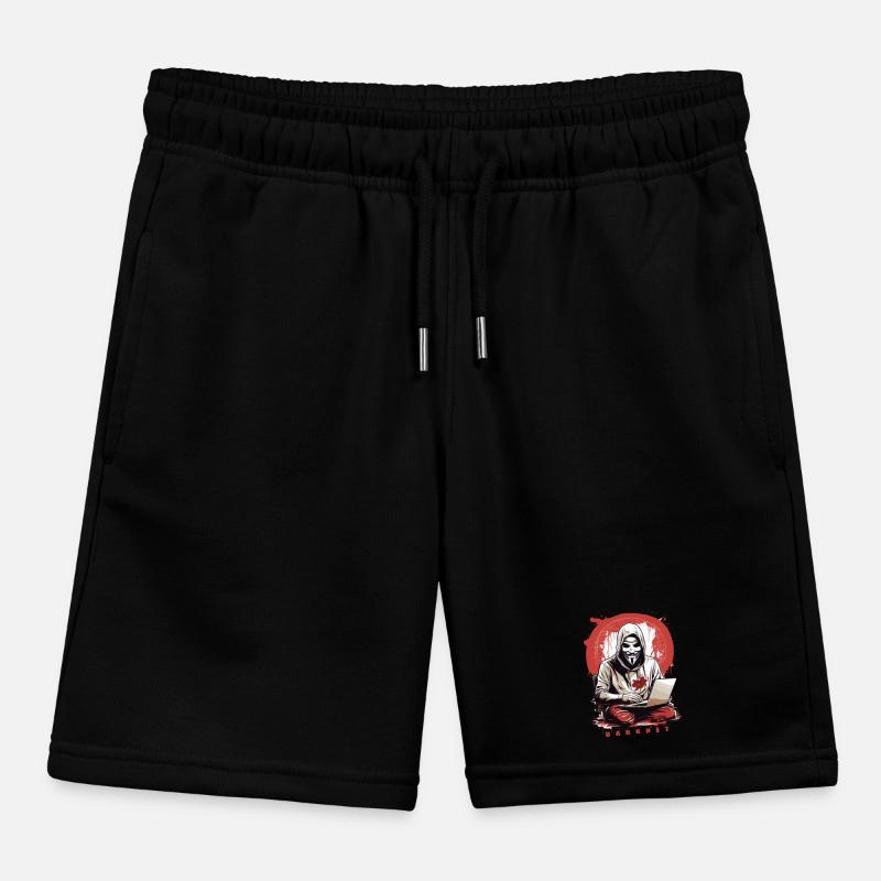 Anonymous Hacker Kids Organic Sweat Shorts by Stanley/Stella