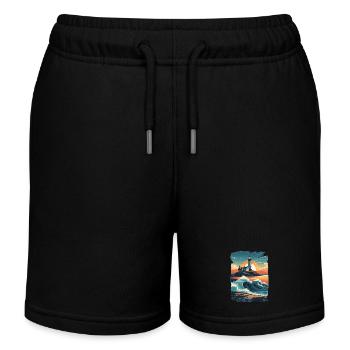 Phare - Short de jogging enfant bio Stanley/Stella - noir - Devant