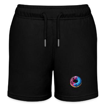 Yin Yang Donut Illustration - Short de jogging enfant bio Stanley/Stella - noir - Devant