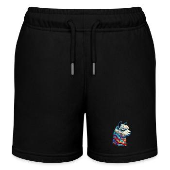 Alpaka - Kinder Organic Joggingshorts Mini Bolter von Stanley/Stella - Schwarz - Vorne