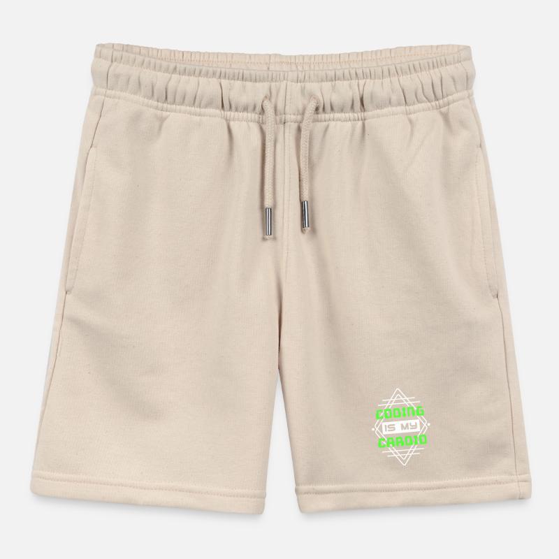 Developer Statement Code Scripting Web Developer Kids Organic Sweat Shorts by Stanley/Stella