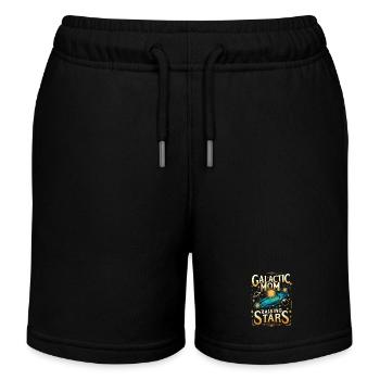 Galactic Mom Raising Stars - Kids Organic Sweat Shorts by Stanley/Stella - black - Front