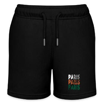 Tennis Shirt Paris Tournament Design Pullover Hoodie - Kids Organic Sweat Shorts by Stanley/Stella - black - Front