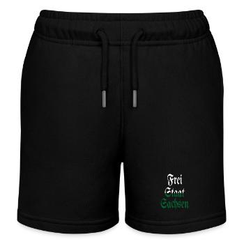 Land libre de Saxe blanc vert maison - Short de jogging enfant bio Stanley/Stella - noir - Devant