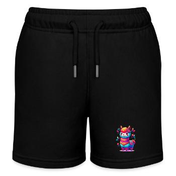 Alpaka - Kinder Organic Joggingshorts Mini Bolter von Stanley/Stella - Schwarz - Vorne