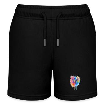 Rauschender Aquarell Phoenix - Kinder Organic Joggingshorts Mini Bolter von Stanley/Stella - Schwarz - Vorne