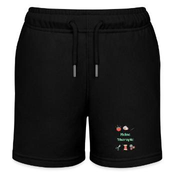 Ma thérapie : crochet et couture - Short de jogging enfant bio Stanley/Stella - noir - Devant
