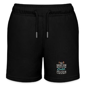 So sieht ein richtig cooler Pfleger aus - Kinder Organic Joggingshorts Mini Bolter von Stanley/Stella - Schwarz - Vorne