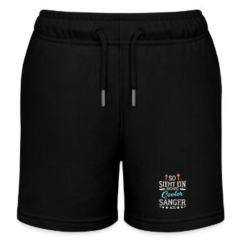So sieht ein richtig cooler Sänger aus - Kinder Organic Joggingshorts Mini Bolter von Stanley/Stella - Schwarz - Vorne