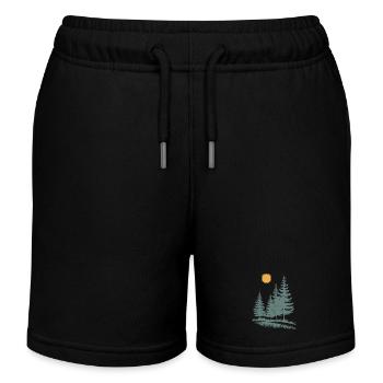 Silhouette de pin ensoleillé - Short de jogging enfant bio Stanley/Stella - noir - Devant