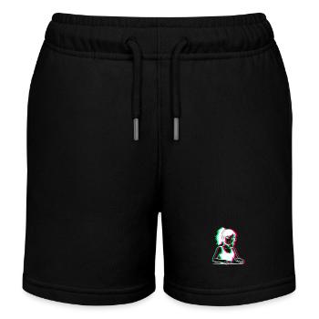 EDM - DJane - Glitch Rave Style - Kinder Organic Joggingshorts Mini Bolter von Stanley/Stella - Schwarz - Vorne