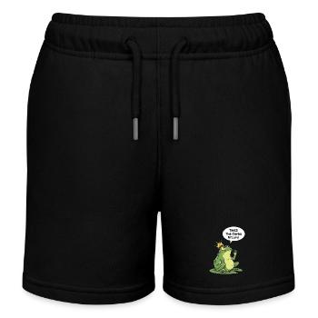 Regal Frog Carbohydrate King Design - Kids Organic Sweat Shorts by Stanley/Stella - black - Front