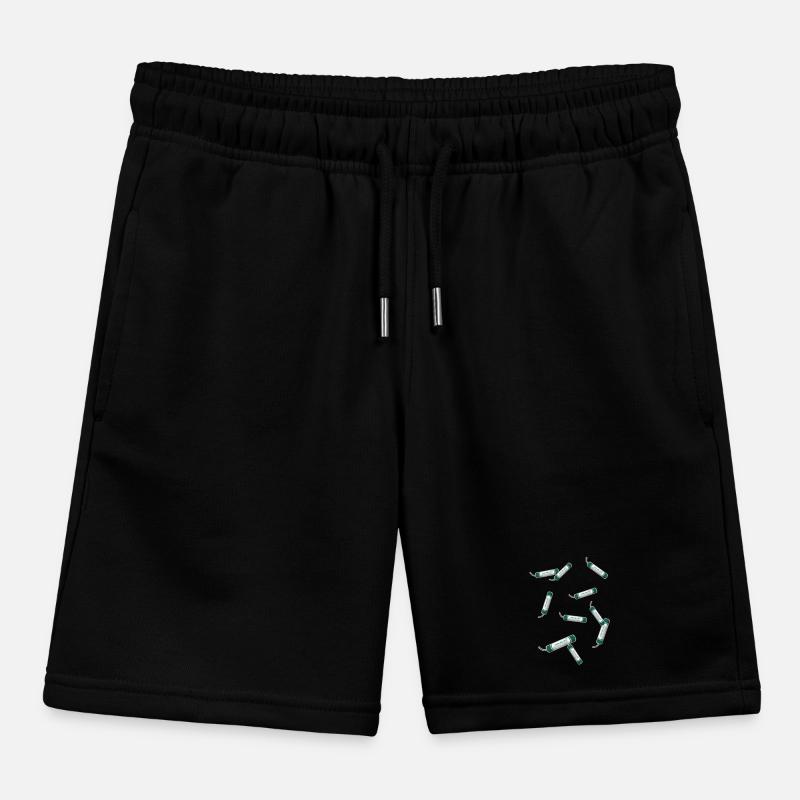 Pyro firecrackers Kids Organic Sweat Shorts by Stanley/Stella