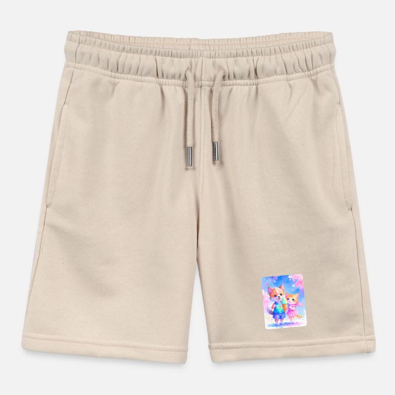 Hündchen, Kätzchen & Eiscreme Kids Organic Sweat Shorts by Stanley/Stella