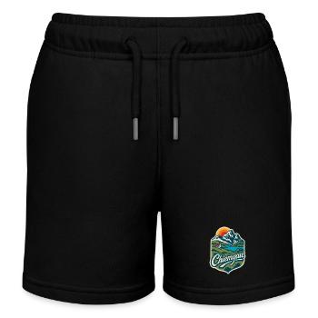Chiemgau Alpenlandschaft Bayern   - Kinder Organic Joggingshorts Mini Bolter von Stanley/Stella - Schwarz - Vorne