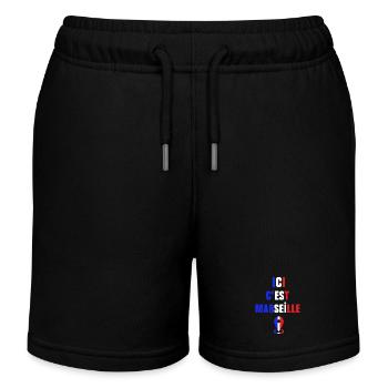 Ici c’est Marseille - Short de jogging enfant bio Stanley/Stella - noir - Devant