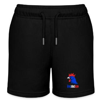 Coq bleu blanc rouge  - Short de jogging enfant bio Stanley/Stella - noir - Devant
