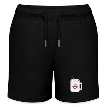 Art de tasse de cacao en flocon de neige - Short de jogging enfant bio Stanley/Stella - noir - Devant