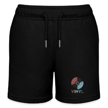 Vinyl Retro - Kinder Organic Joggingshorts Mini Bolter von Stanley/Stella - Schwarz - Vorne