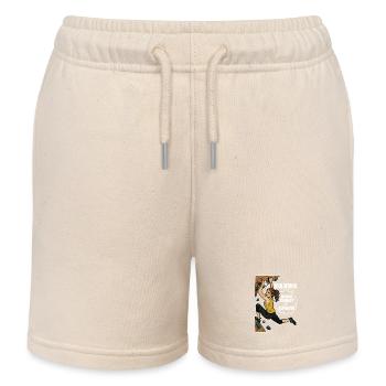 Bouldering instead of therapy – Funny climbing shirt - Kids Organic Sweat Shorts by Stanley/Stella - soft Ecru - Front