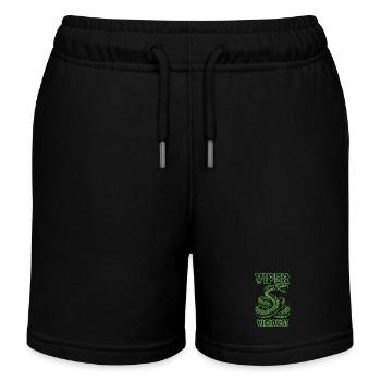 Wilde, bösartige Viper-Schlange - Kinder Organic Joggingshorts Mini Bolter von Stanley/Stella - Schwarz - Vorne