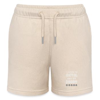 Ich höre Metal mit Daddy Baby Rockmusik Metal - Kinder Organic Joggingshorts Mini Bolter von Stanley/Stella - Natur - Vorne