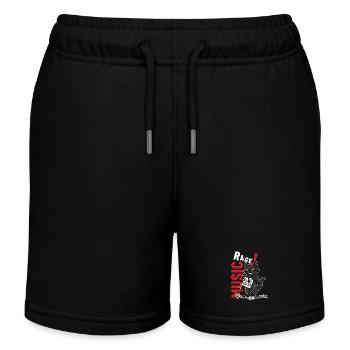 Music Rage Cat Notenblatt Humor - Kinder Organic Joggingshorts Mini Bolter von Stanley/Stella - Schwarz - Vorne