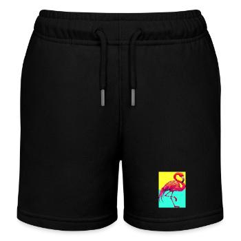 Flamingo - Kinder Organic Joggingshorts Mini Bolter von Stanley/Stella - Schwarz - Vorne