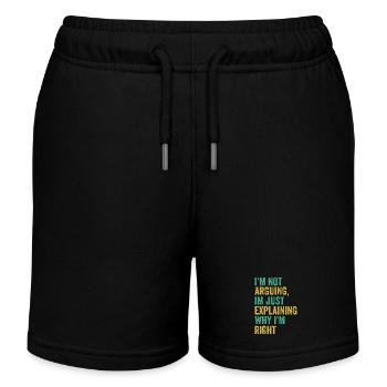 Ich streite nicht, ich bin genau richtig. Humor, Sarcas. - Kinder Organic Joggingshorts Mini Bolter von Stanley/Stella - Schwarz - Vorne