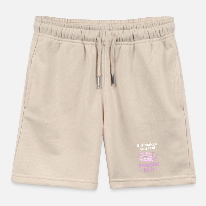 Make-up Cosmetics Beautician Microblading Kids Organic Sweat Shorts by Stanley/Stella