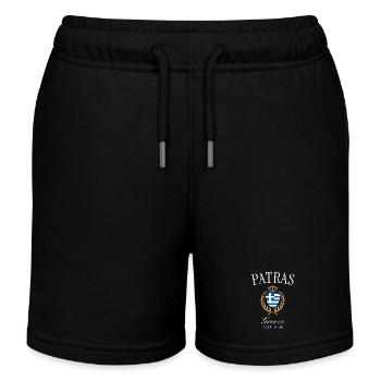 Patras Greece Coat of Arms Crown – Travel Souvenir - Kids Organic Sweat Shorts by Stanley/Stella - black - Front