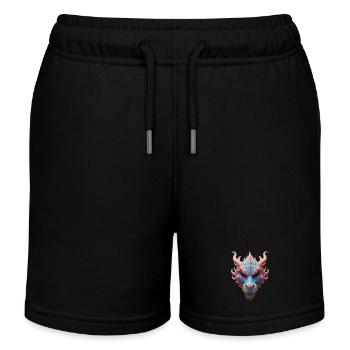 Aurora-Drachenmaske - Kinder Organic Joggingshorts Mini Bolter von Stanley/Stella - Schwarz - Vorne