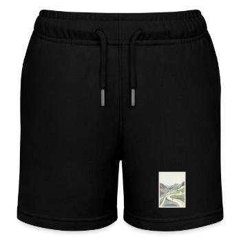 Alpe d’Huez — Mémoire cycliste - Short de jogging enfant bio Stanley/Stella - noir - Devant