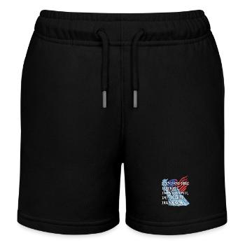 Funny Land Of The Freeze America Jeu de mots USA Cadeau amusant - Short de jogging enfant bio Stanley/Stella - noir - Devant
