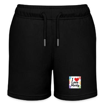 J’adore Marty Balloons - Short de jogging enfant bio Stanley/Stella - noir - Devant
