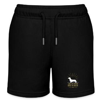 Lang am Körper, Groß im Herzen - Kinder Organic Joggingshorts Mini Bolter von Stanley/Stella - Schwarz - Vorne