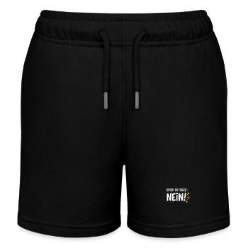 Bevor du fragst Nein lustige Büro Sprüche - Kinder Organic Joggingshorts Mini Bolter von Stanley/Stella - Schwarz - Vorne